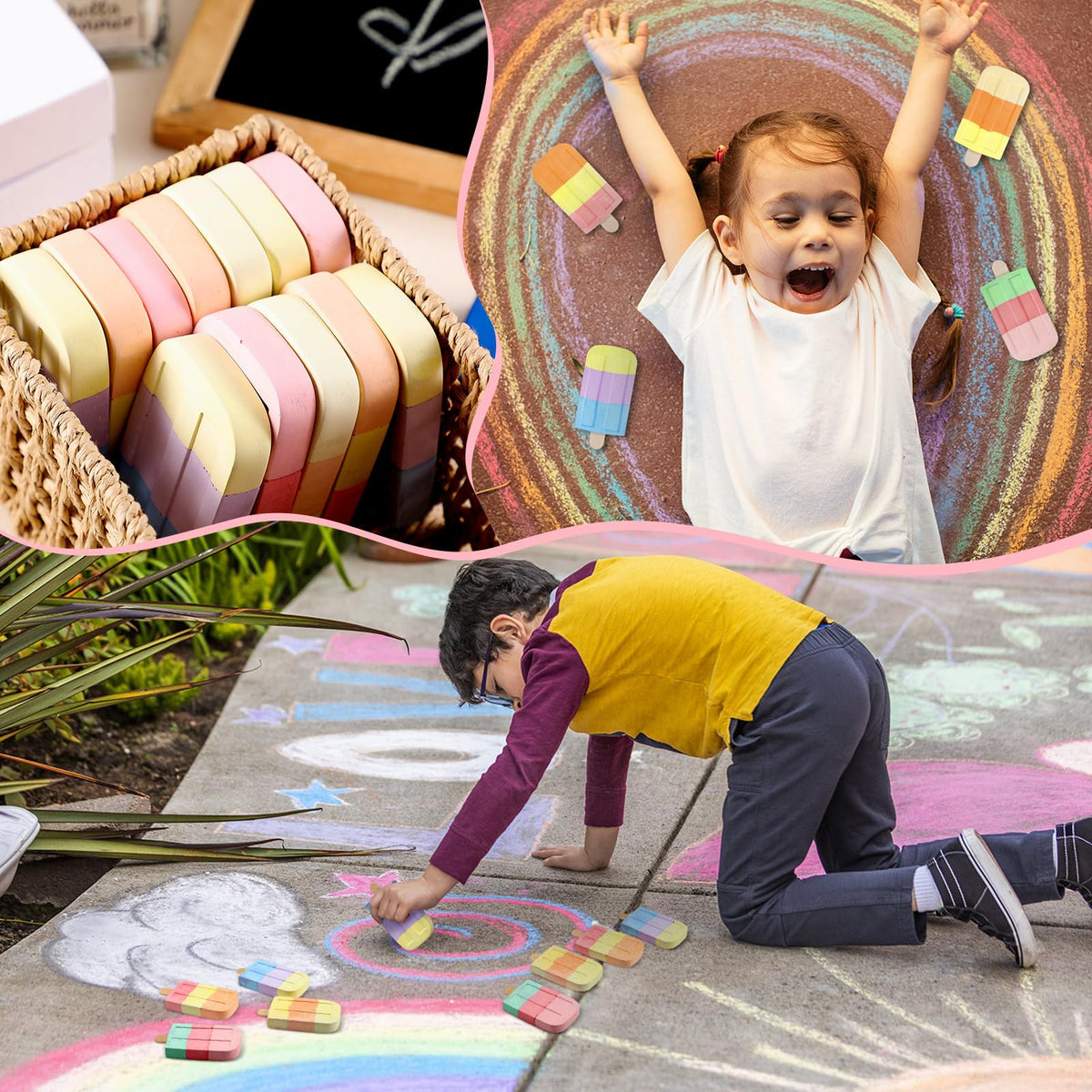 Humyoun chalks feature comfortable grip for little artists during extended coloring.