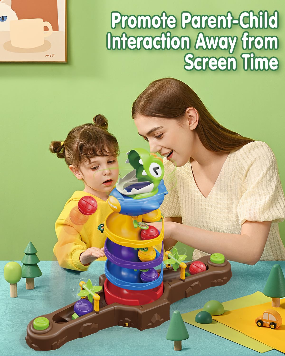 Humzo ball-launch from dinosaur mouth in action for active play