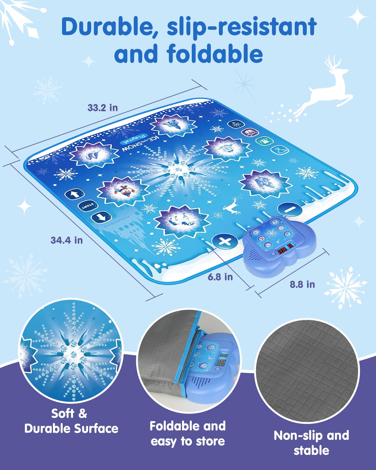 Humzo Frozen Dance Mat four modes for varied, engaging dancing fun.