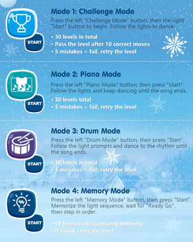 Humzo Frozen Dance Mat Bluetooth setup to stream kids' favorite tunes.