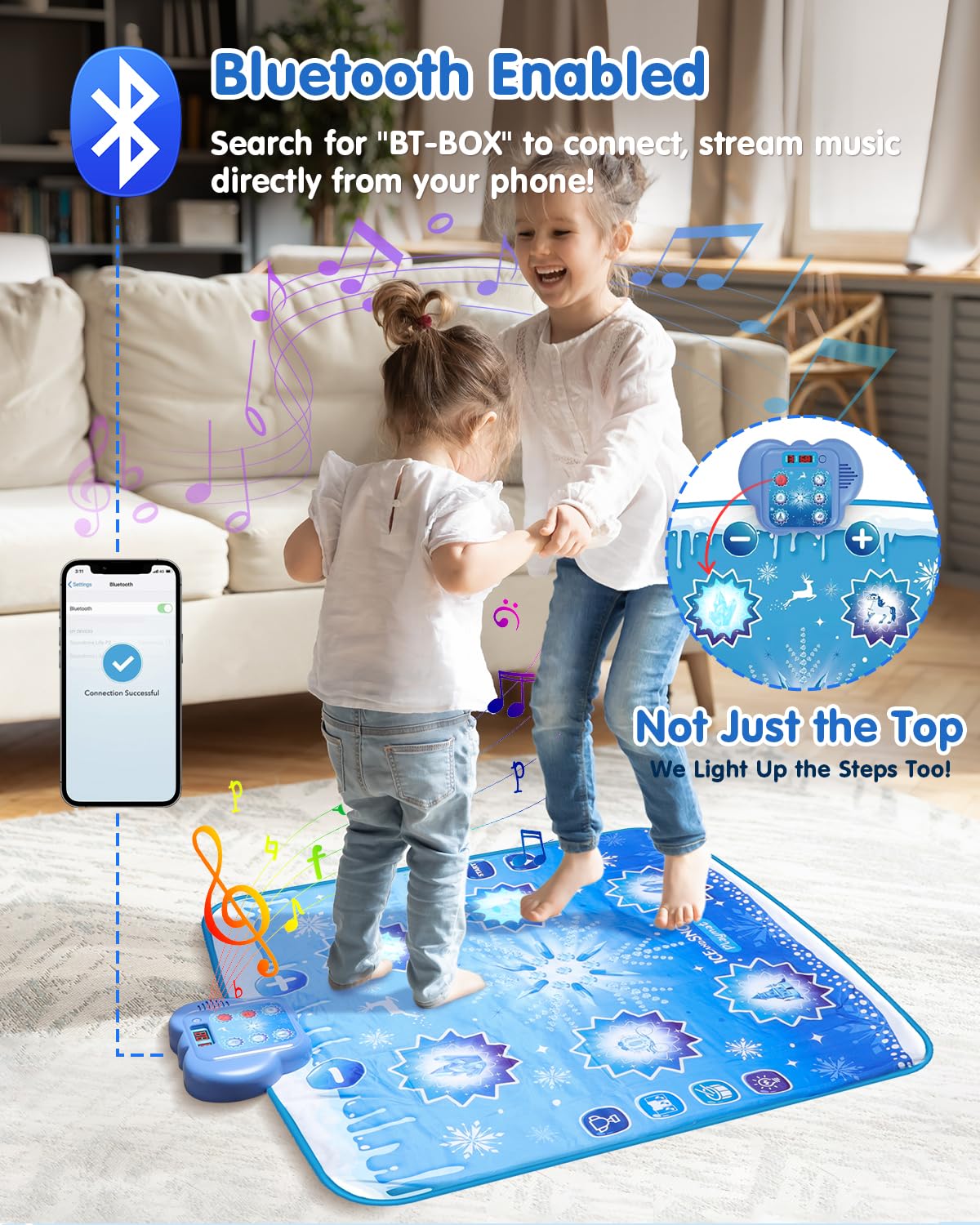 Humzo Frozen Dance Mat memory mode offering extended imaginative play.