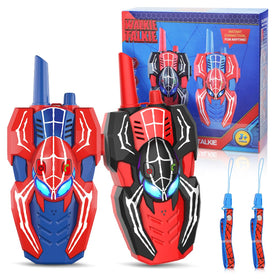Humzo Spider Hero walkie front view, kid-friendly grip for easy indoor play.