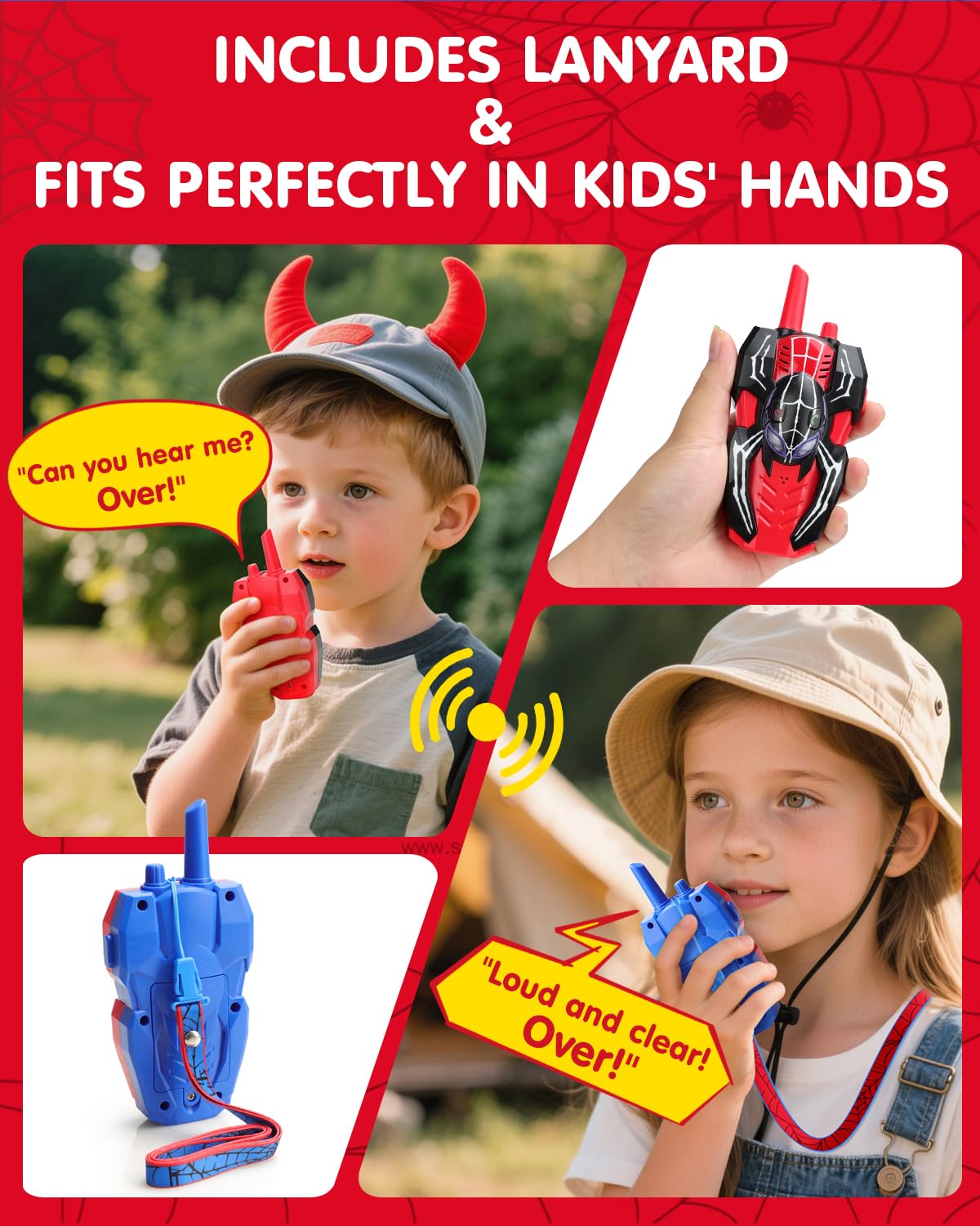 Humzo Spider Hero walkie used indoors for safe, engaging role-play.