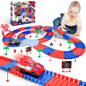Humzo Spider Tracks box set with two cars and 212 track pieces ready for play