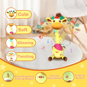 Hunfur giraffe toy delivering 10 learning songs for auditory exploration