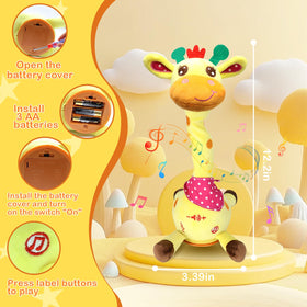 Hunfur giraffe toy designed for home or travel entertainment