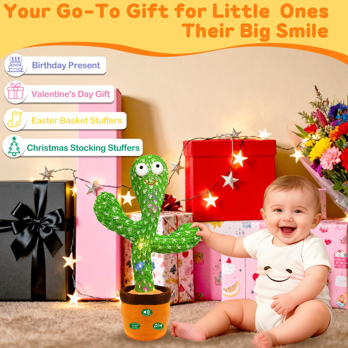 Hunfur soft plush cactus fabric safe for little hands