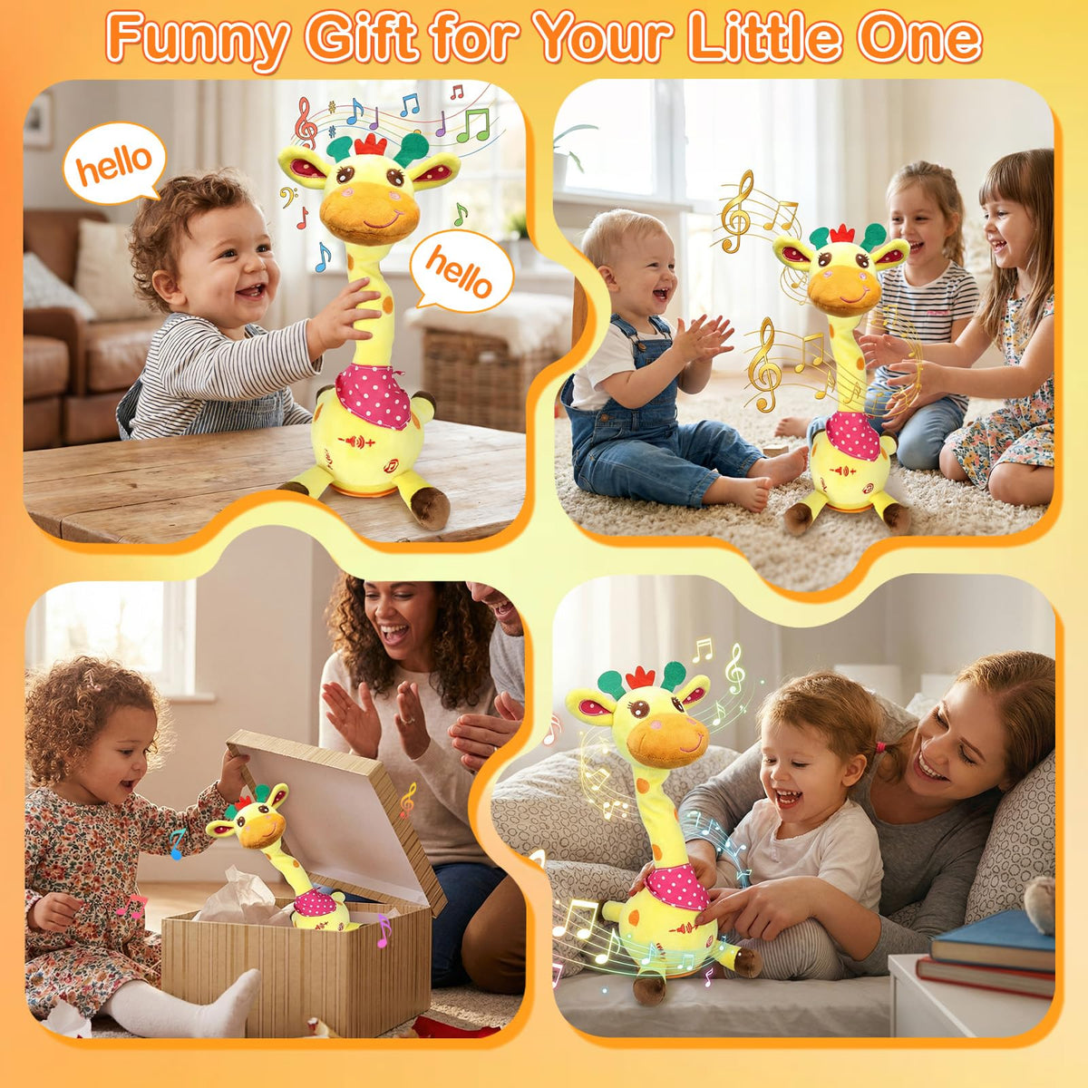 Hunfur Talking Dancing Giraffe as a thoughtful gift idea for babies