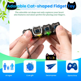 Hunfuthr luminous cat keyboard black variant for smooth, focused keypress