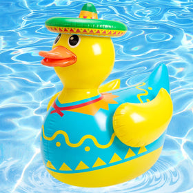 Hungdao 4 ft inflatable Mexican duck for festive yard decor.