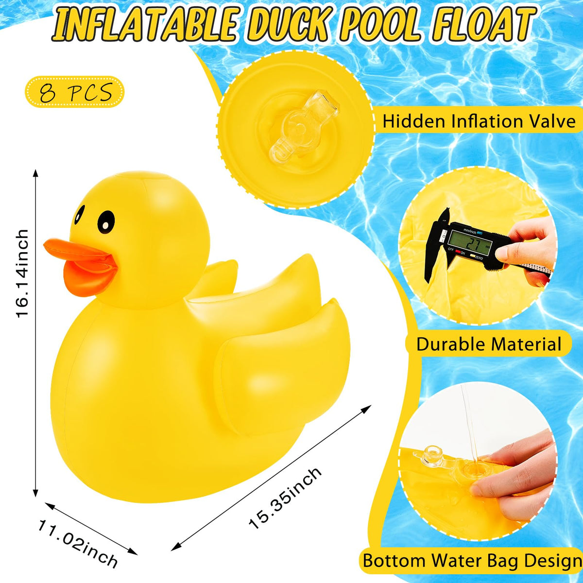 Hungdao ducks include anti-leak valves for steady inflation