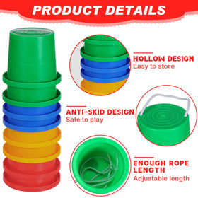 Hungdao balance stilts yellow pairs encourage focus and coordination during classroom or backyard activities.