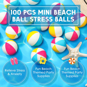 Hungdao beach ball colorful bulk 2.5-inch, great for poolside decoration and games.