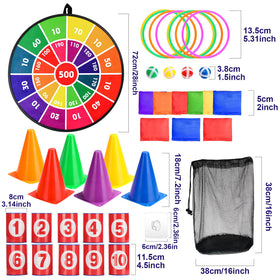 Hungdao bean bag toss set with 12 bags for lively outdoor fun