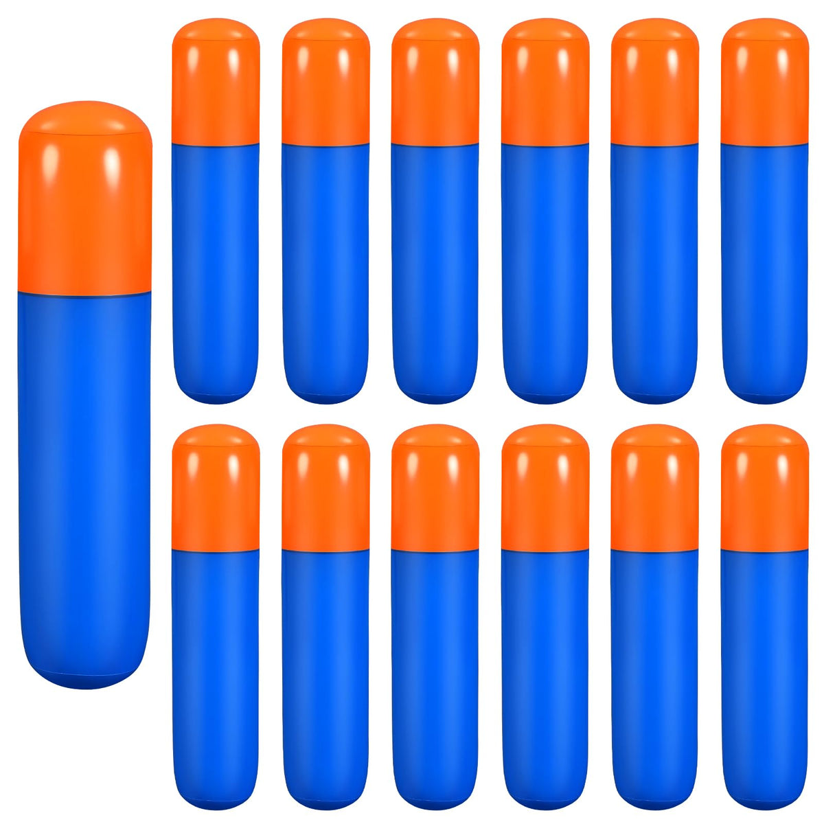 Hungdao blue-orange prop sticks enhance photos and theme cohesion at gun parties.