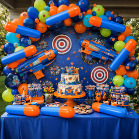 Hungdao blue orange dart party props provide quick setup for exciting battles and photos.