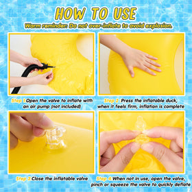 Easy to inflate and deflate Hungdao duck float saves time.