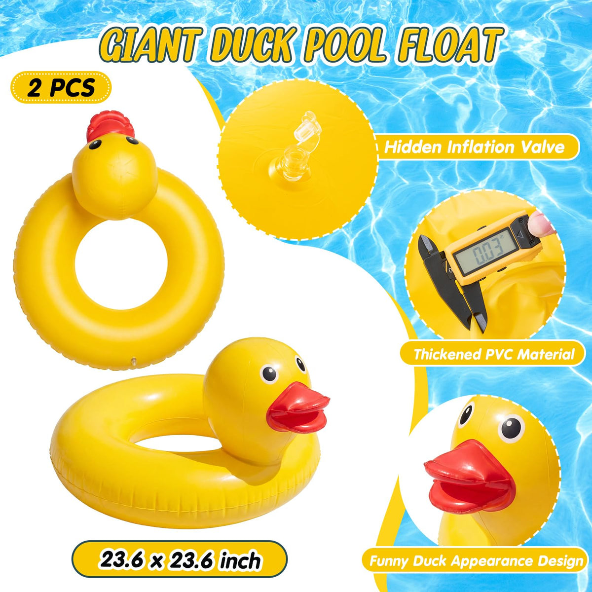 Hungdao duck inflatable tube, kid-friendly design for beach and pool play.