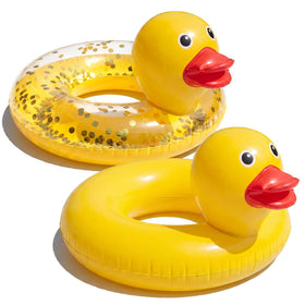 Hungdao duck pool float 2-pack in 23.6 inches for shared fun.
