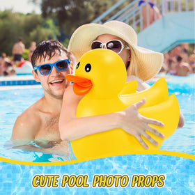Hungdao PVC ducks are durable pool floats for outdoor games