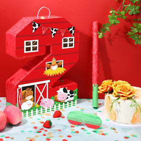 Hungdao farm pinata confetti pack, adds colorful surprises inside for a festive reveal.