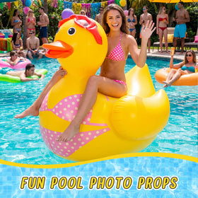 Hungdao giant duck decor for beach parties and photogenic moments.