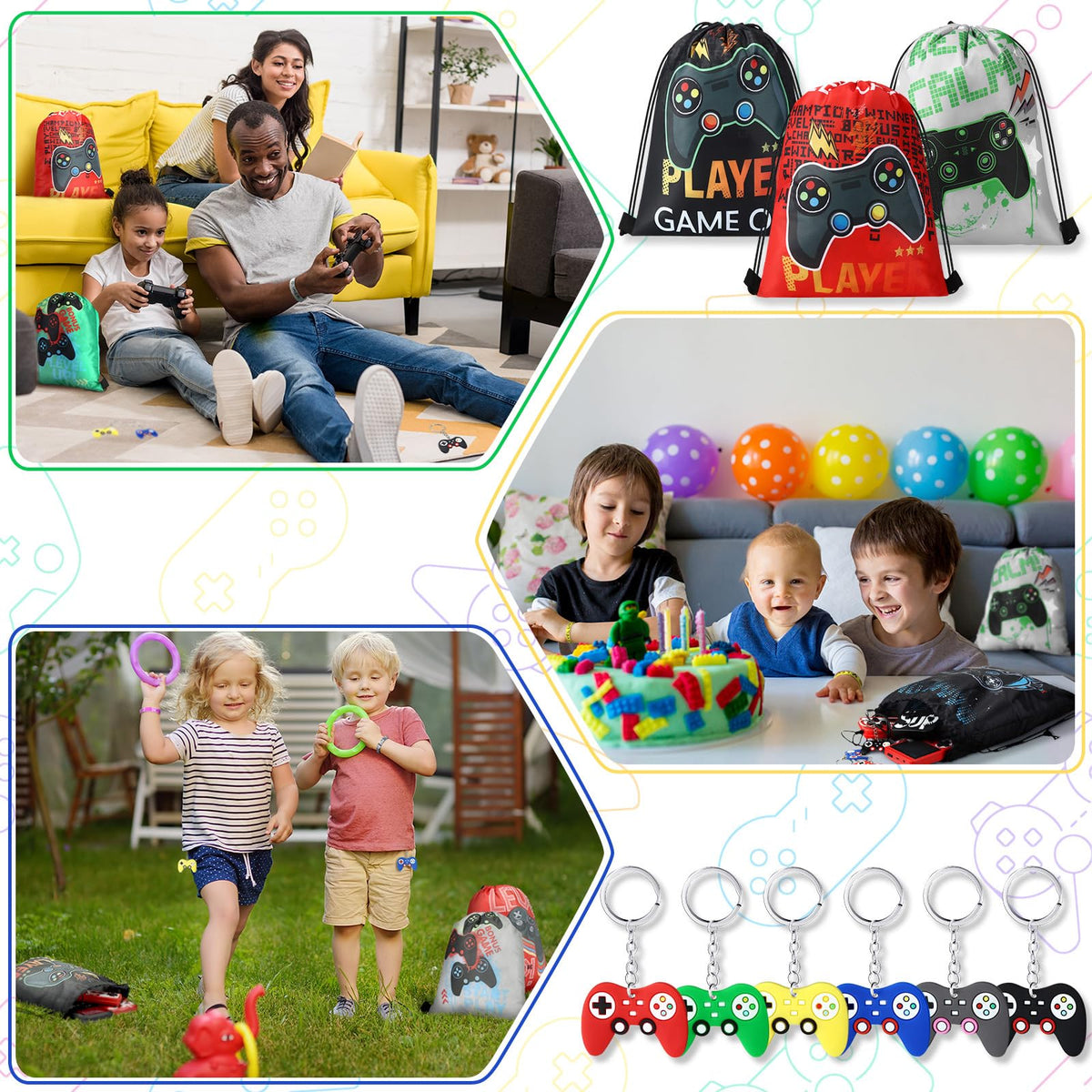 Hungdao vibrant loot bags help with gifting and easy organization.