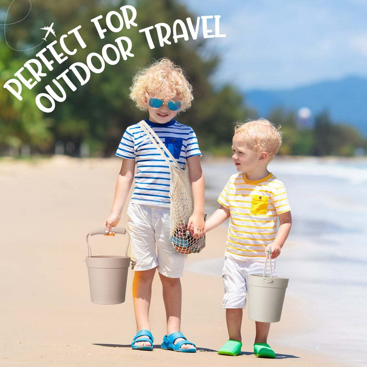 Hungdao mesh beach bag storage keeps toys organized for easy trips
