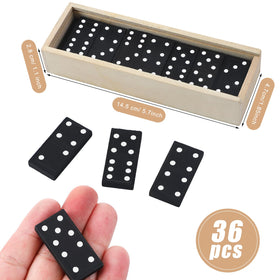 Hungdao mini dominoes close-up of tiles with smooth edges for safe play.