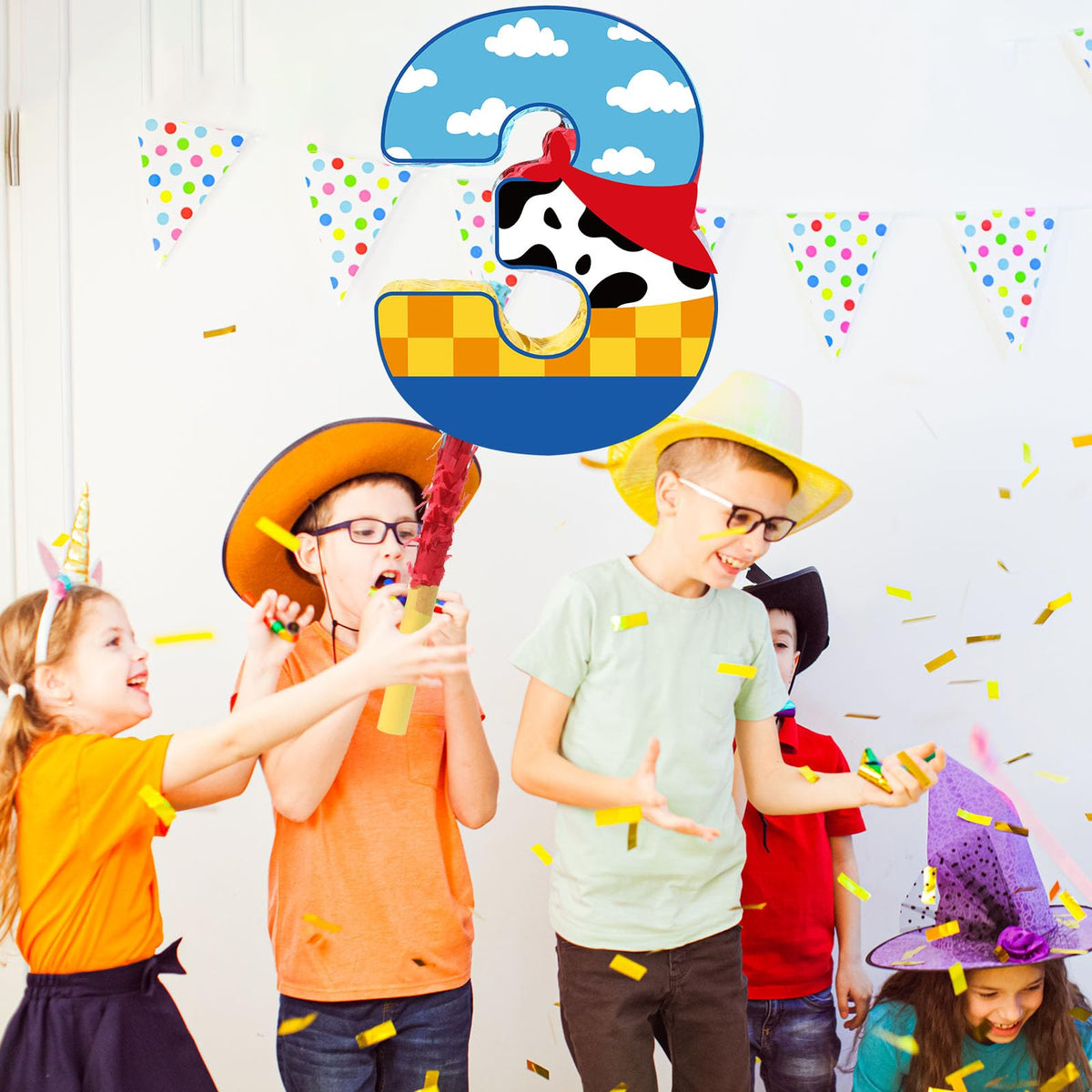 Hungdao party decor pinata suits baby showers and kids' events.