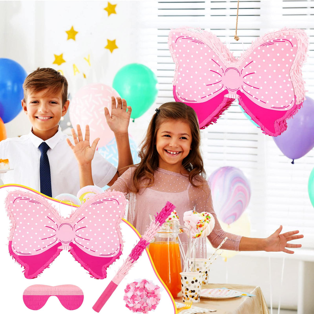 Hungdao Pinata bat length display, ready for interactive party play