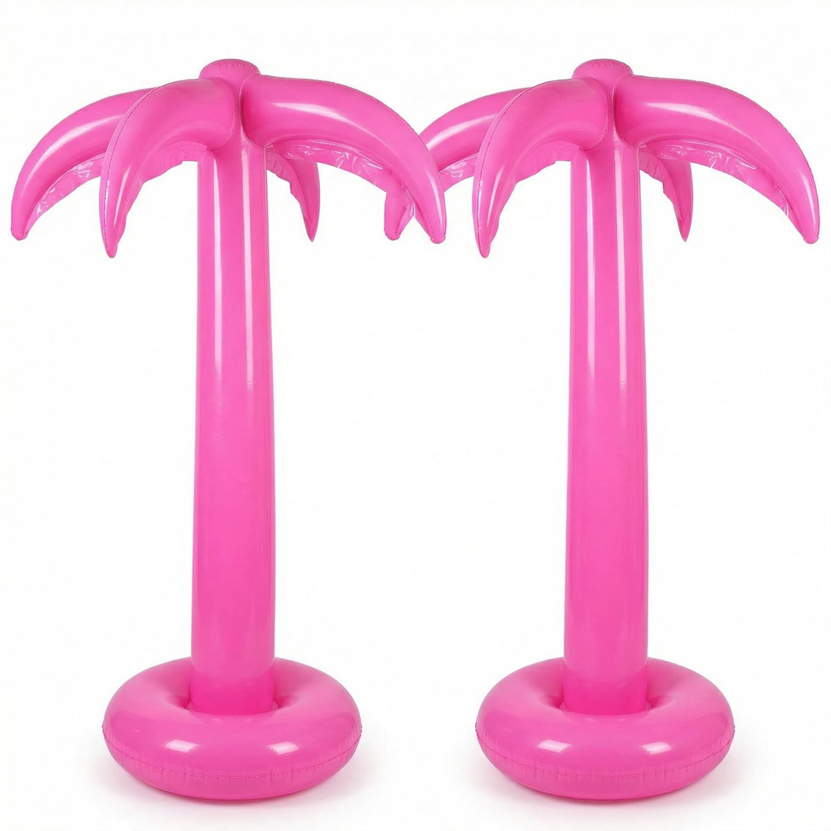 Hungdao pink inflatable palm tree, 170cm, front view, ideal beach party backdrop.