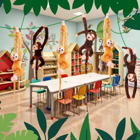 Hungdao plush monkey in soft cotton, gentle touch for hugs.