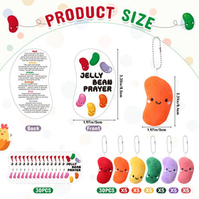 Hungdao Jelly Bean Prayer Cards with plush charm ideal for church activities.