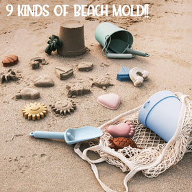 Hungdao silicone beach toys set molds offering turtle and star shapes for creative sand art.