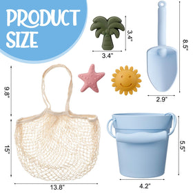 Hungdao silicone beach toys set with shovels for easy digging and small-hand control.