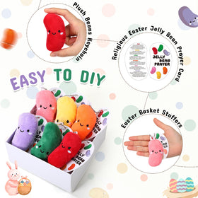 Hungdao multicolor plush beans for vibrant Easter decor and kid-friendly gifts.