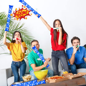 Hungdao spirit boom sticks deflated and ready to inflate during games.