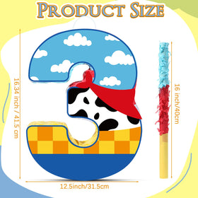 Hungdao 16-inch stick included for safe, simple pinata play.