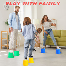Hungdao stilts made of thickened plastic for lasting use and reliability.
