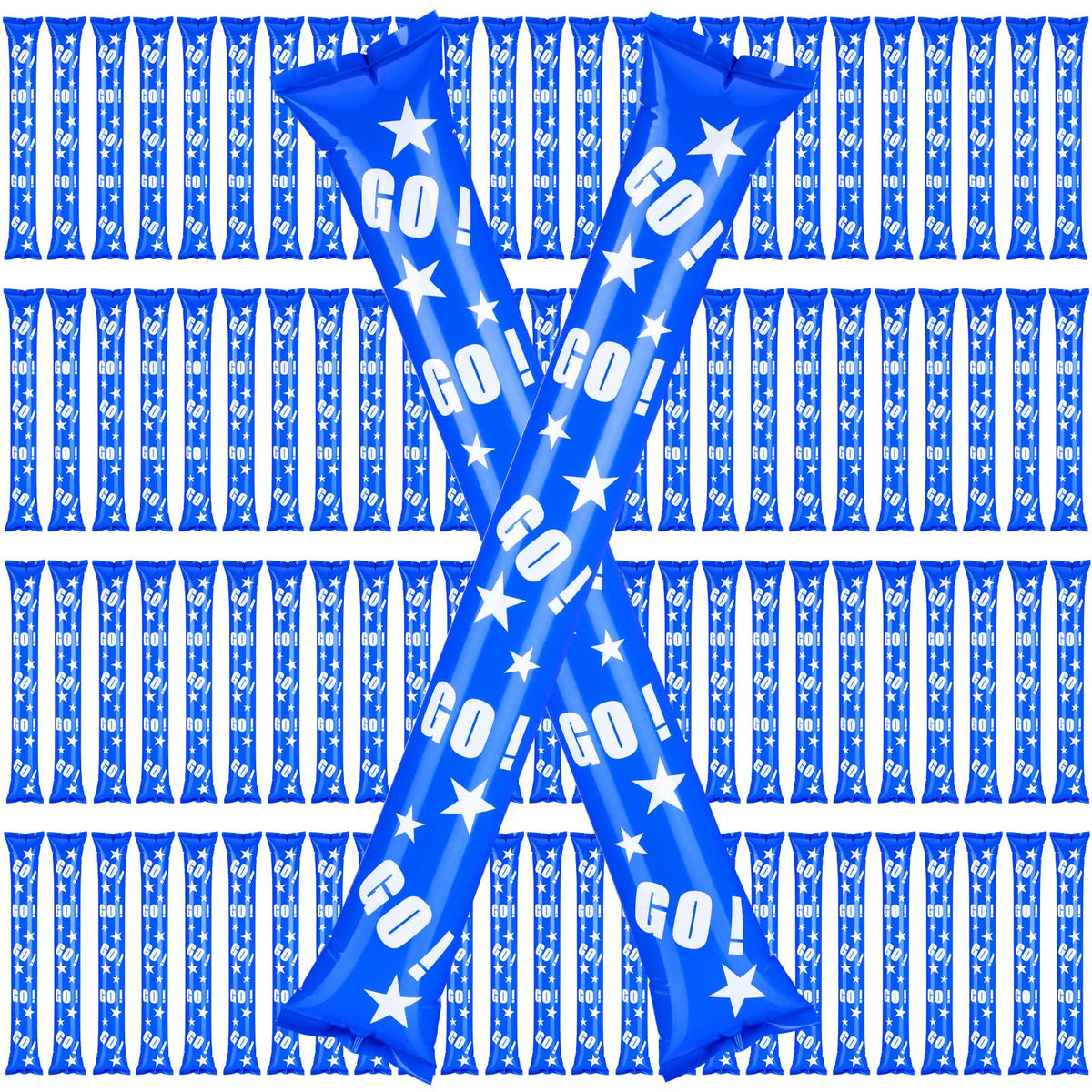 Hungdao thunder sticks blue pack showing 100 pieces for game-day cheering.