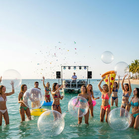Hungdao under-the-sea themed clear ball enhances ocean party vibes