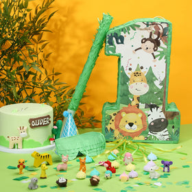 Hungdao Wild One pinata confetti included for festive bursts after play