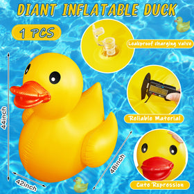 Hungdao yellow inflatable duck adds vibrant decor to beach parties
