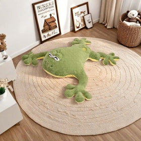Huniupore snuggle frog plush as a reading-time companion