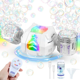 HUNKING RC Bubble Machine front view with compact design for easy indoor setup