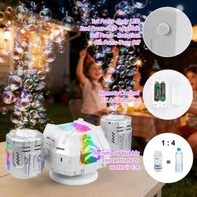 HUNKING RC Bubble Machine rechargeable battery enables cordless use anywhere