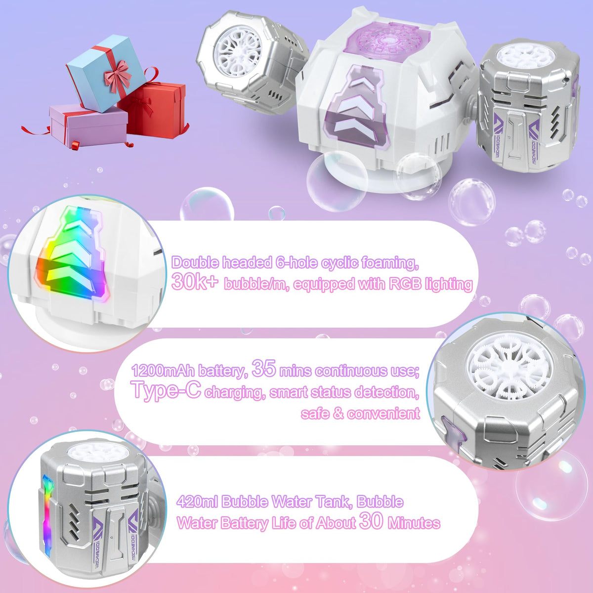 HUNKING RC Bubble Machine remote control for convenient operation from a distance