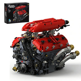 HUNKING V8 engine model kit assembly view for hands on learning