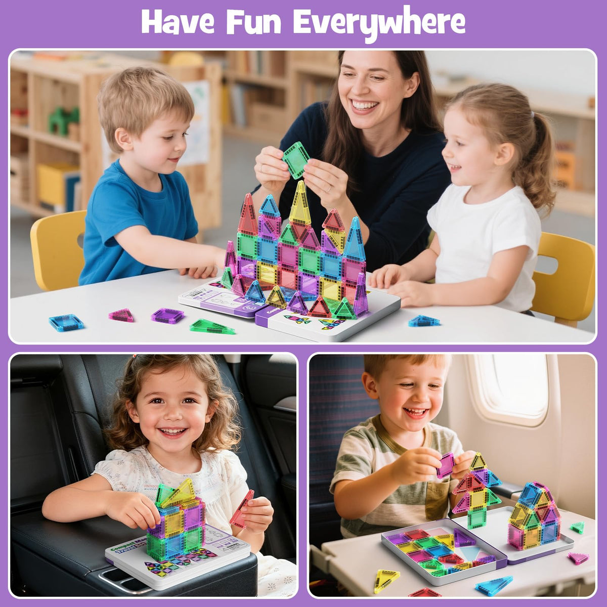Hunloot 40-piece magnetic building blocks enable versatile shapes and storytelling.